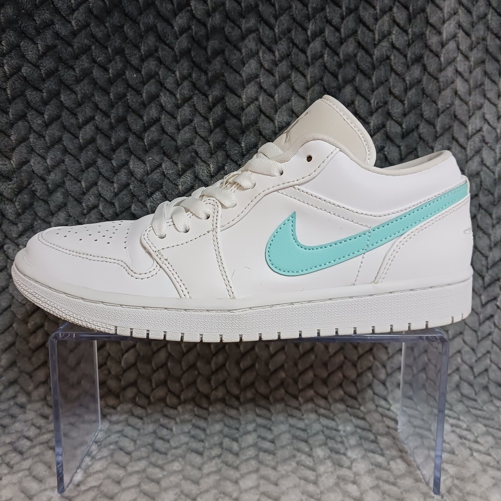 Air Jordan 1 Low White Multi Color Swoosh Men's Sneakers Shoes Size 8 - Picture 11 of 14